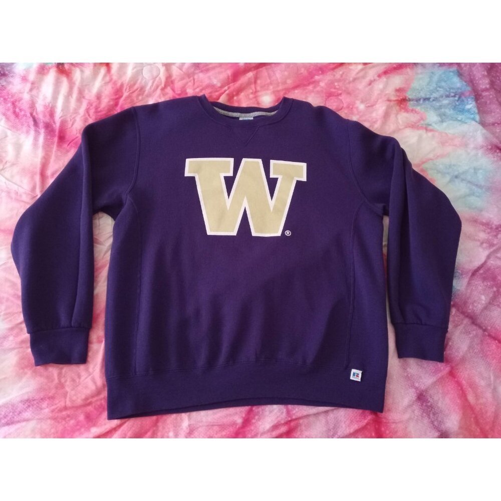 University of Washington Huskies Gold W UDub Purple Sweatshirt Men's Large UW